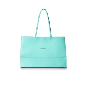 Tiffany & Co. The Large Shopping Tote Leather in Tiffany Blue *Flawed